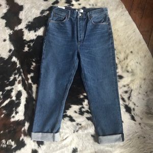 AGOLDE Hi Rise Straight Crop Jeans